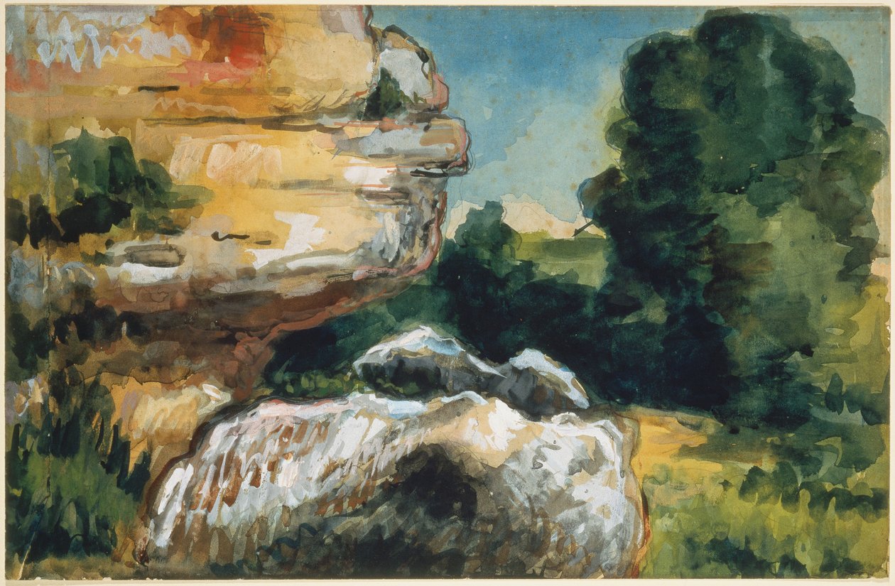 Skały autorstwa Paul Cézanne