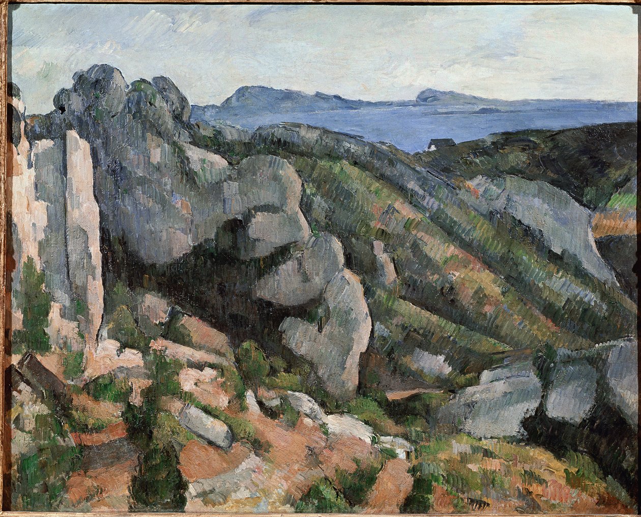 Skały w Estaque (olej na płótnie) autorstwa Paul Cézanne