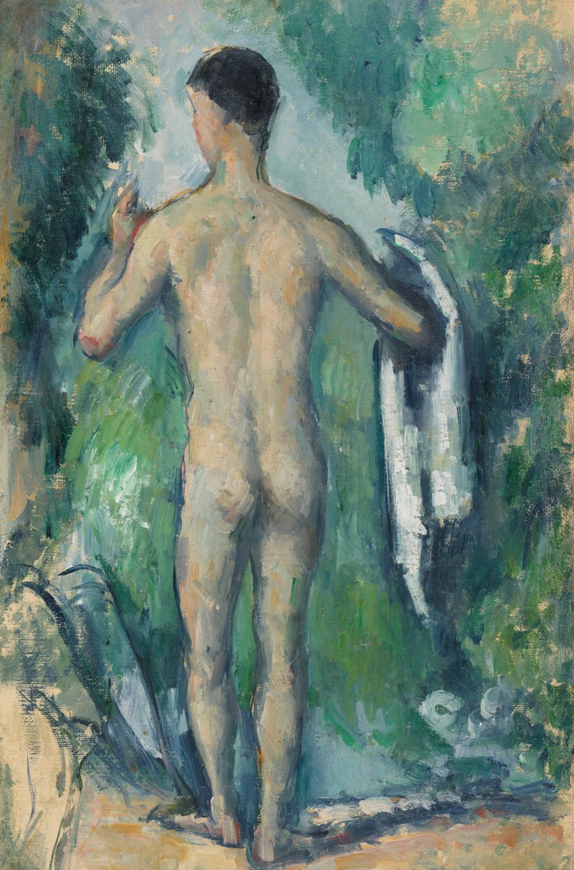 Kąpiący się na stojąco, widziany z tyłu autorstwa Paul Cézanne