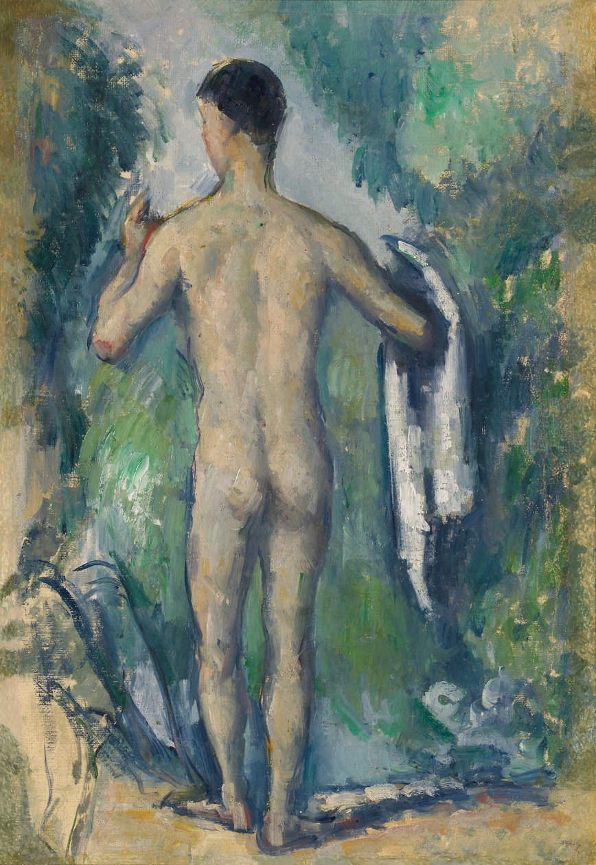 Kąpiący się na stojąco, widziany z tyłu autorstwa Paul Cézanne