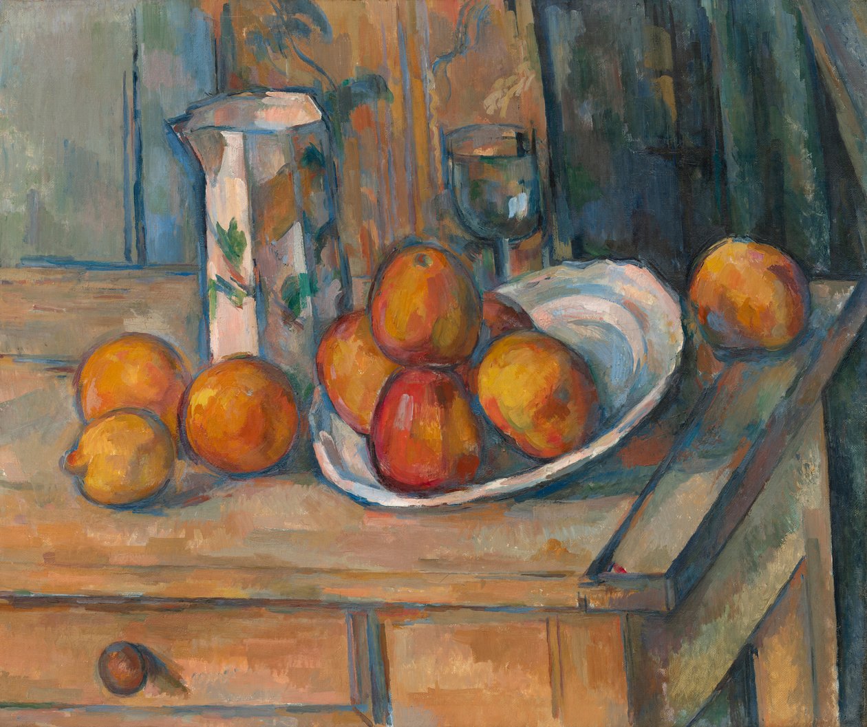 Martwa natura z mlecznym dzbanem i owocami autorstwa Paul Cézanne
