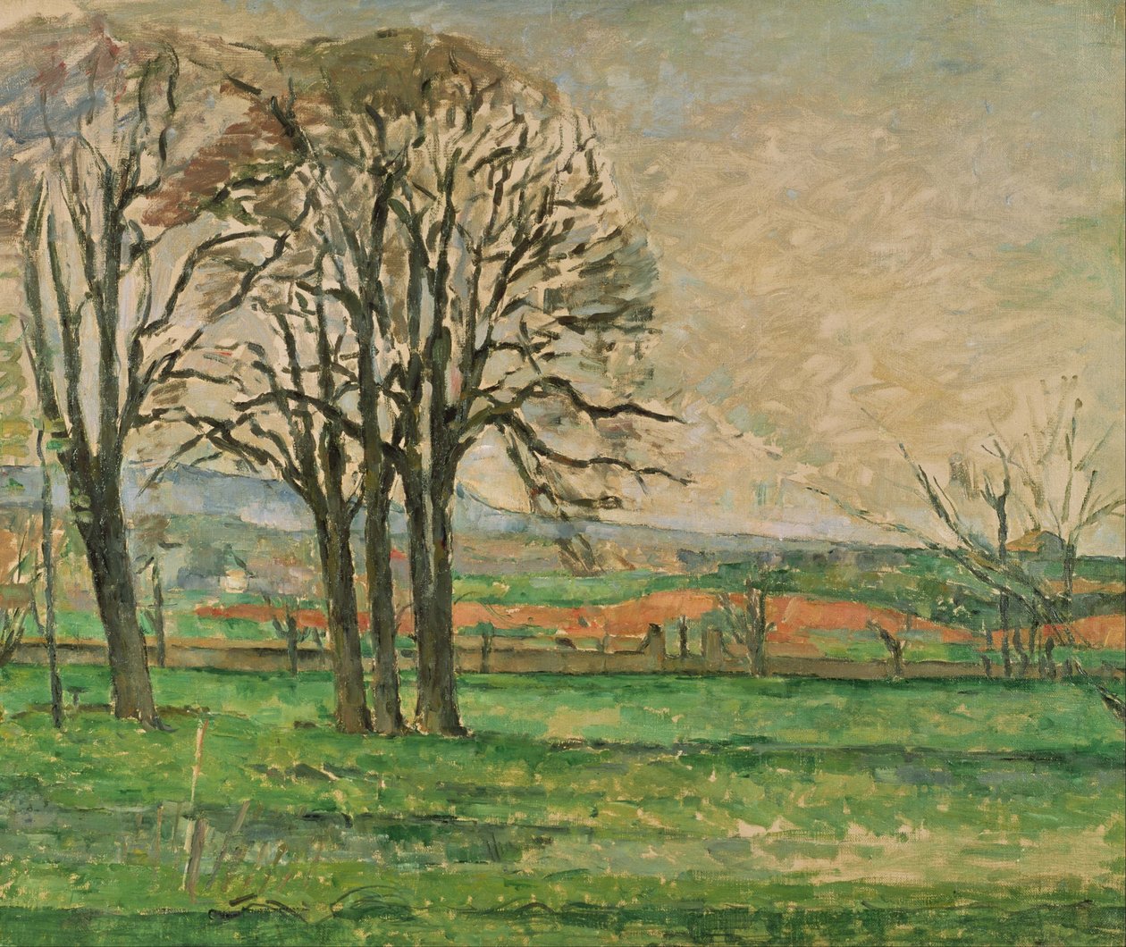 Nagie drzewa w Jas de Bouffan  autorstwa Paul Cézanne