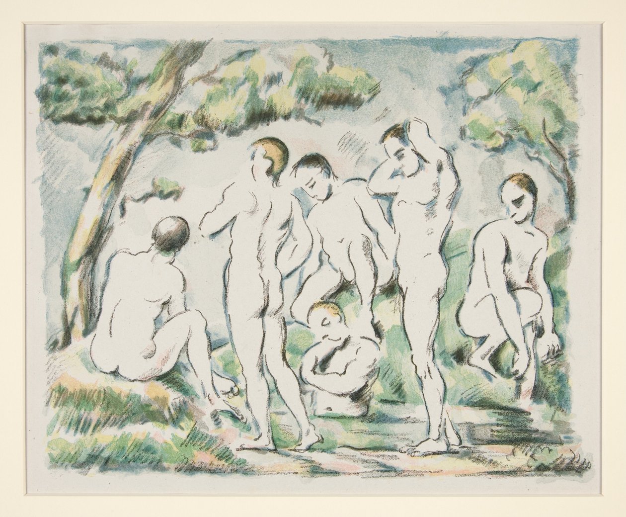 Kąpiące się (mała wersja) autorstwa Paul Cézanne