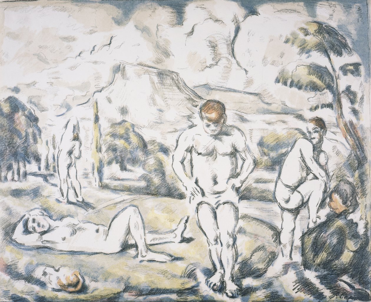 Kąpiące się autorstwa Paul Cézanne