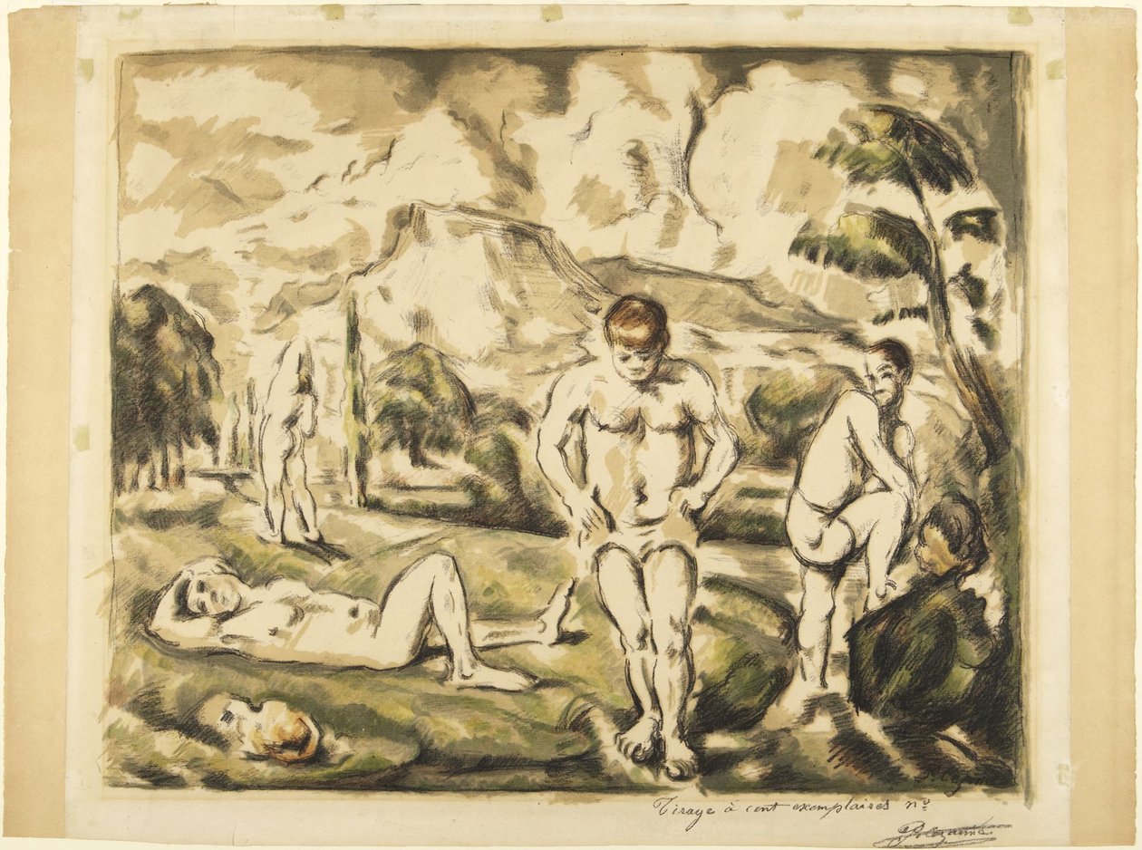 Kąpiące się autorstwa Paul Cézanne