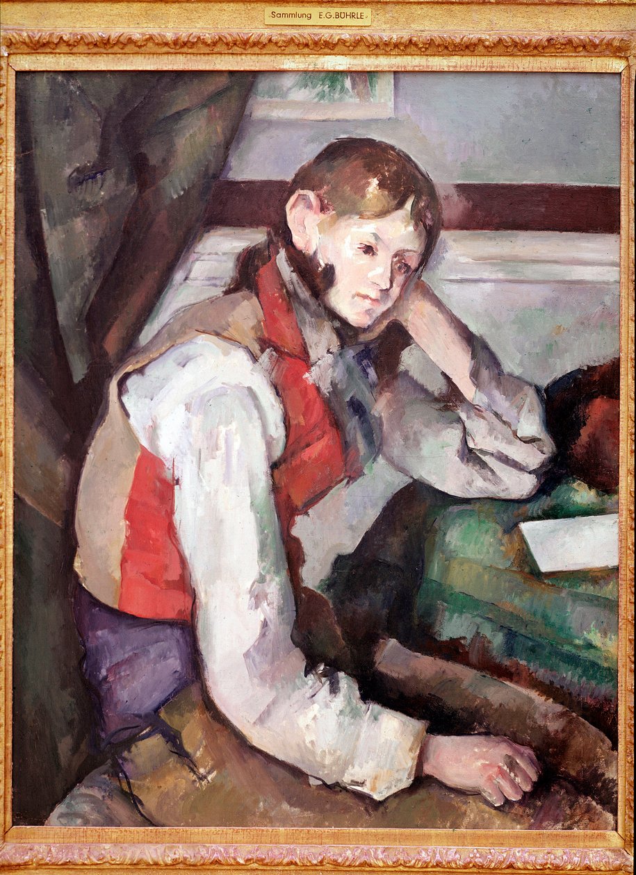 Chłopiec w czerwonej kamizelce, czyli chłopiec w czerwonej kamizelce autorstwa Paul Cézanne