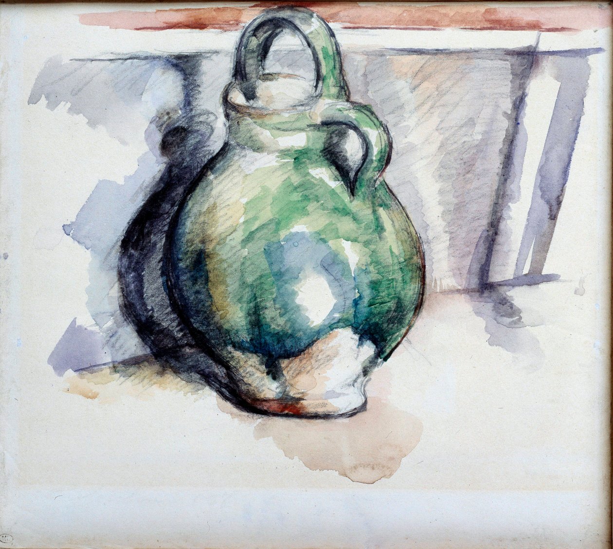 Zielona dzbanek akwarela i kopalnia ołowiu Paul Cezanne (1839-1906) 1885 Paryż, Musee du Louvre autorstwa Paul Cézanne