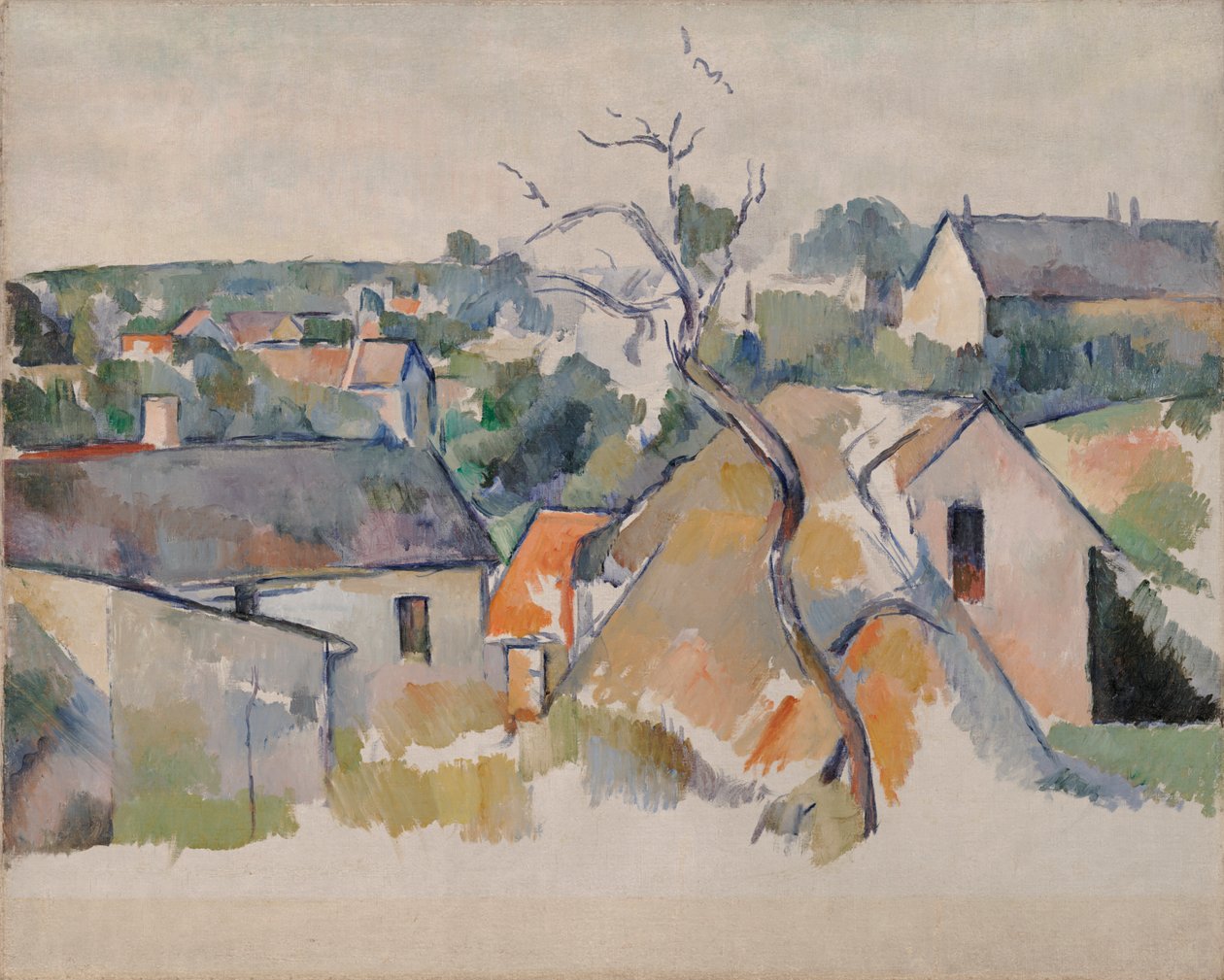 Dachy, ok. 1898 r. (olej na płótnie) autorstwa Paul Cézanne