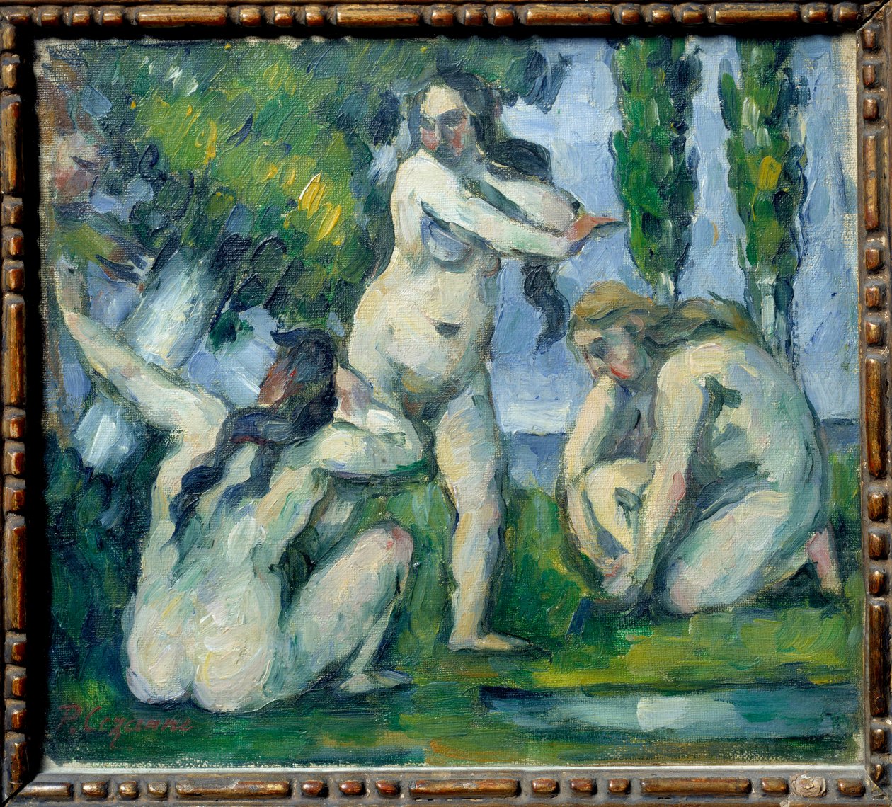 Obraz Trzech Kąpiących się autorstwa Paula Cezanne