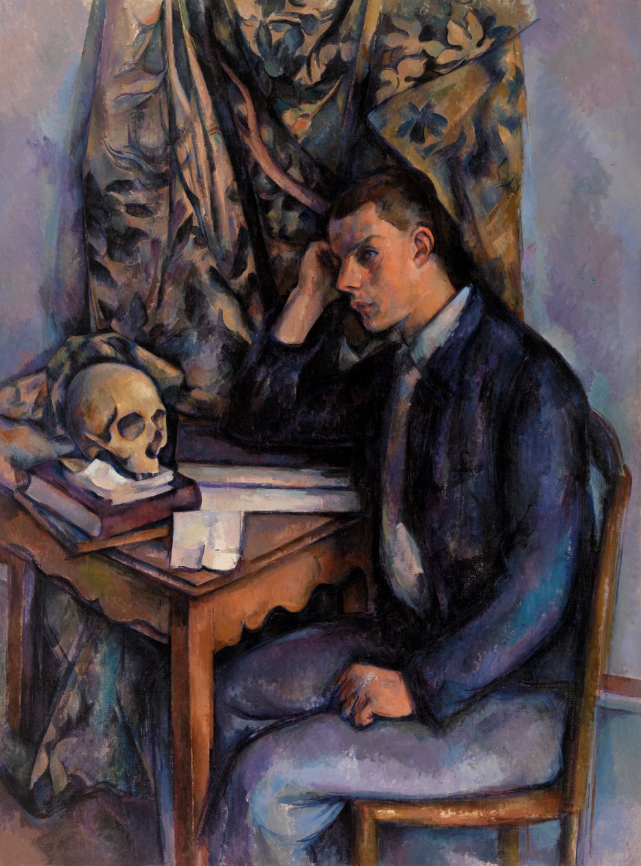 Młody mężczyzna i czaszka autorstwa Paul Cézanne
