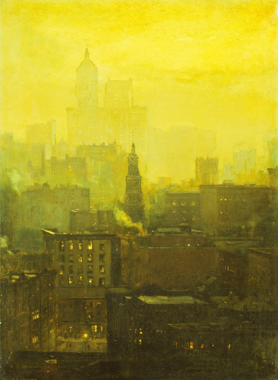 Miejski Nokturn, autorstwa Paul Cornoyer