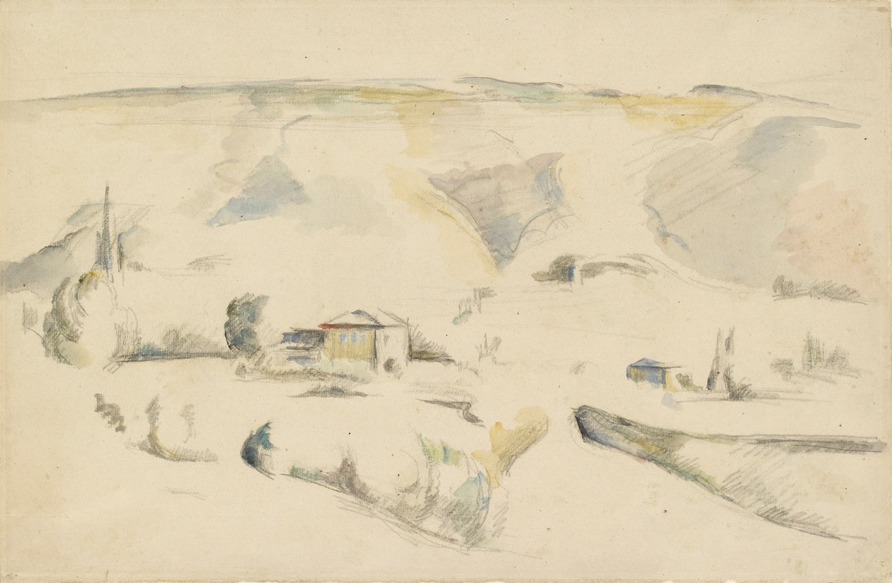 Widok na dolinę, koniec XIX wieku autorstwa Paul Cézanne
