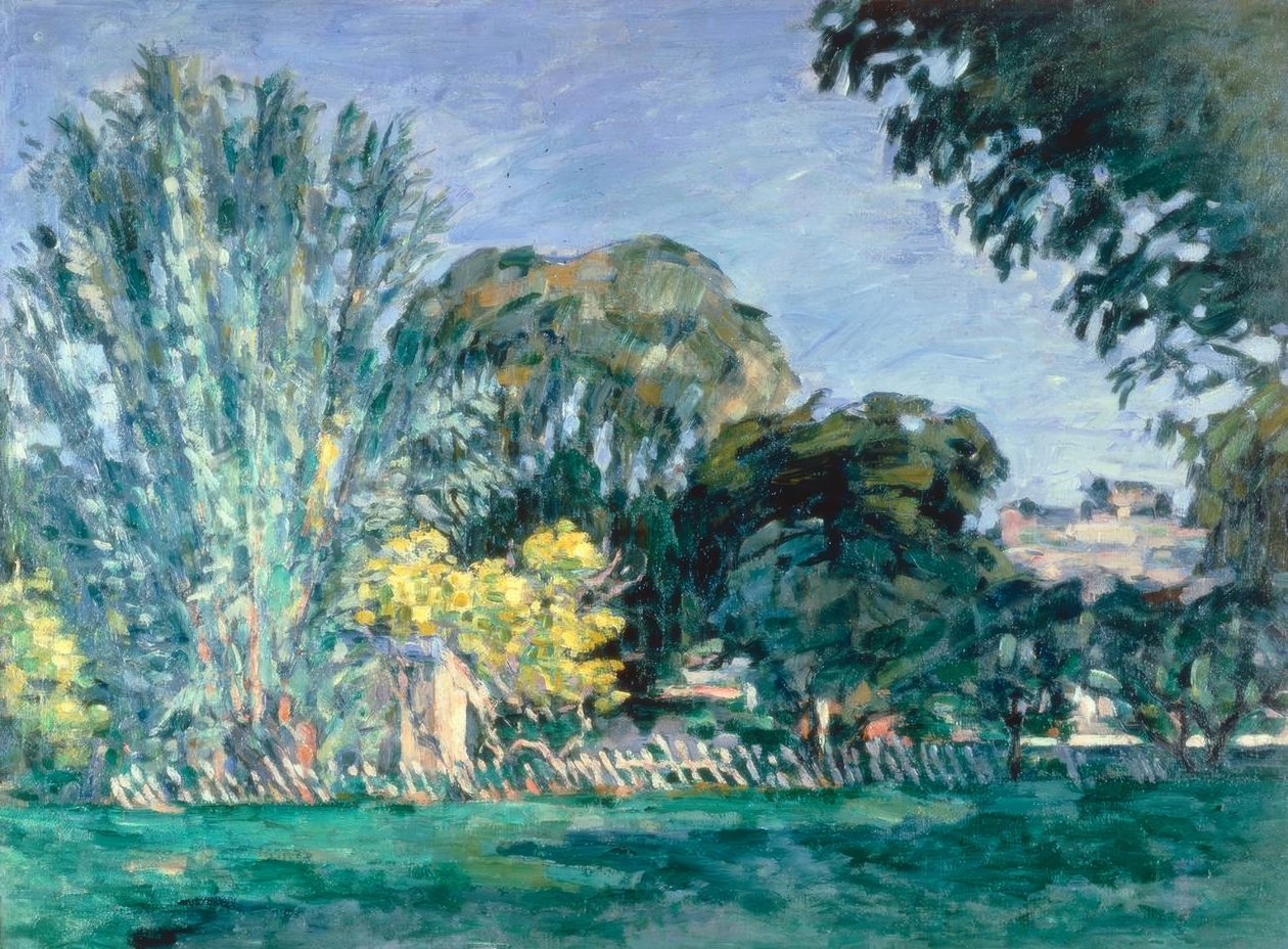 Drzewa w Jas de Bouffan autorstwa Paul Cézanne