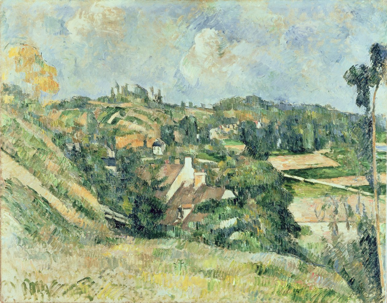 Auvers-sur-Oise, widziane z Val Harme, 1879-82 autorstwa Paul Cézanne