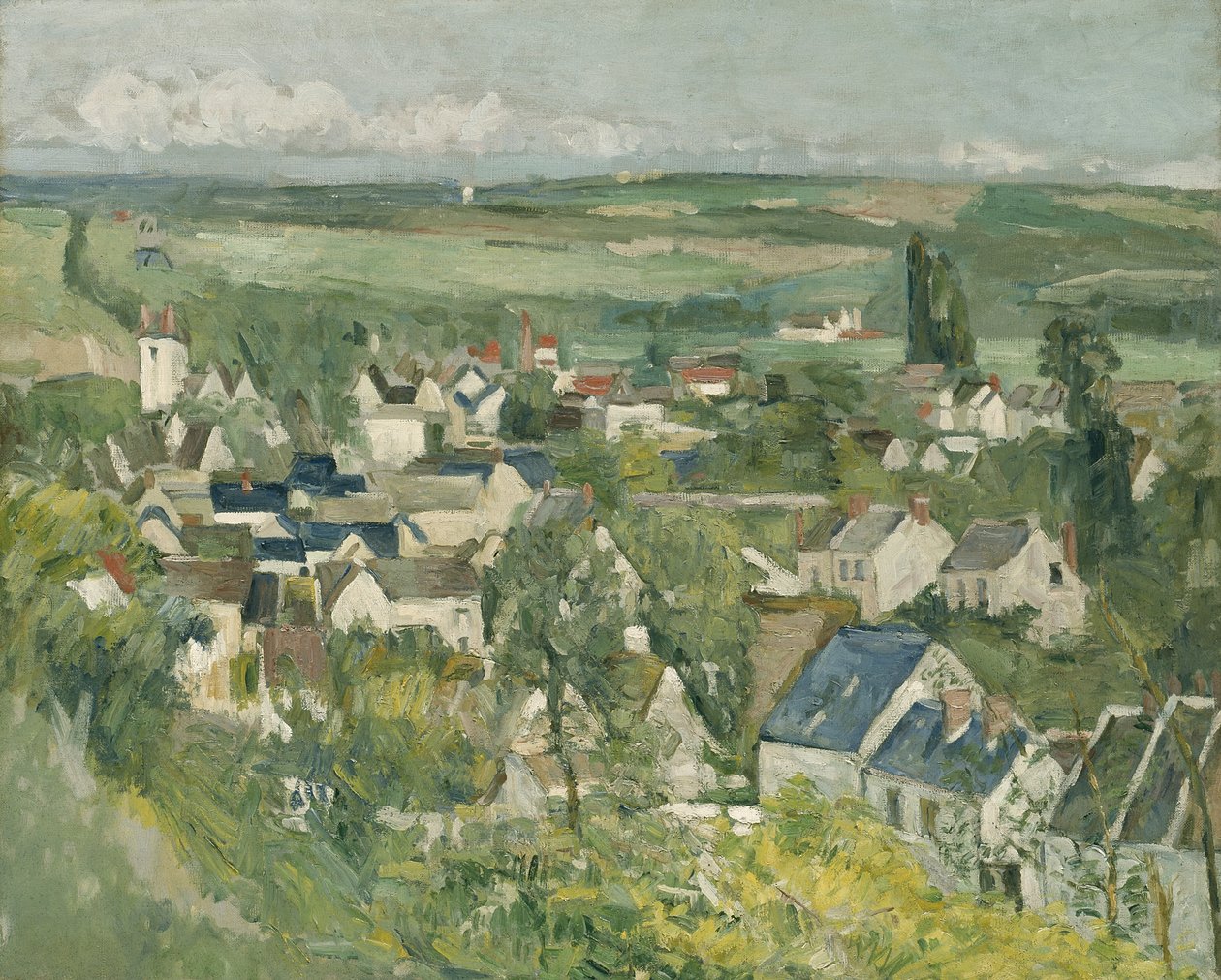 Auvers, panoramiczny widok, 1873-75 autorstwa Paul Cézanne
