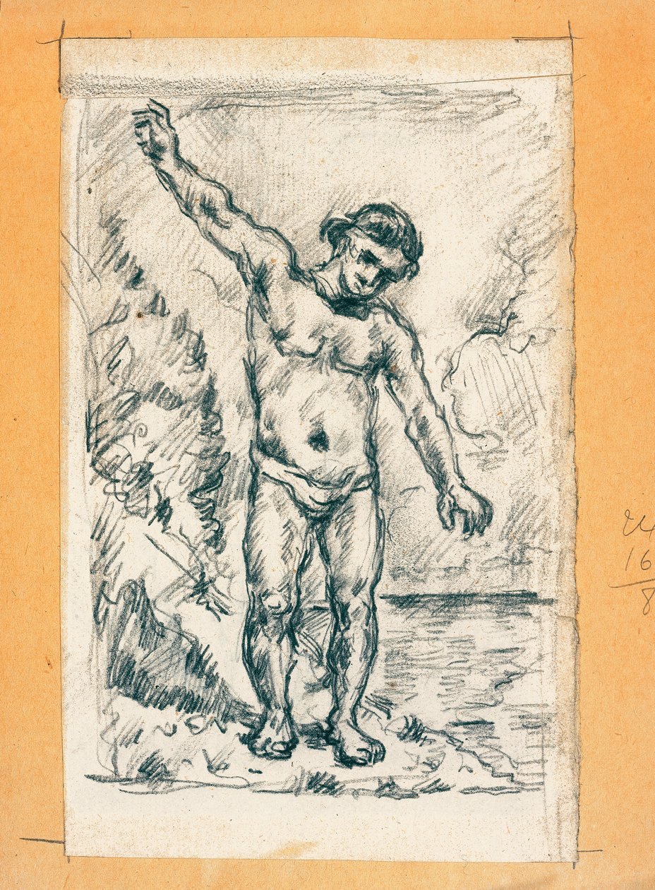 Kąpiący się z rozłożonymi ramionami, ok. 1874-77 autorstwa Paul Cézanne