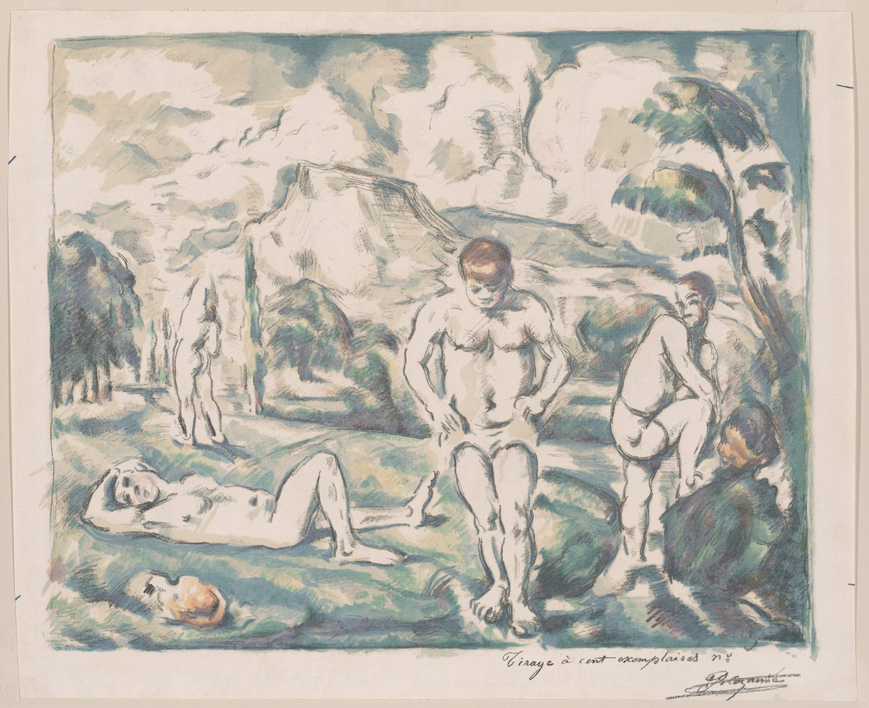 Kąpiących się autorstwa Paul Cézanne