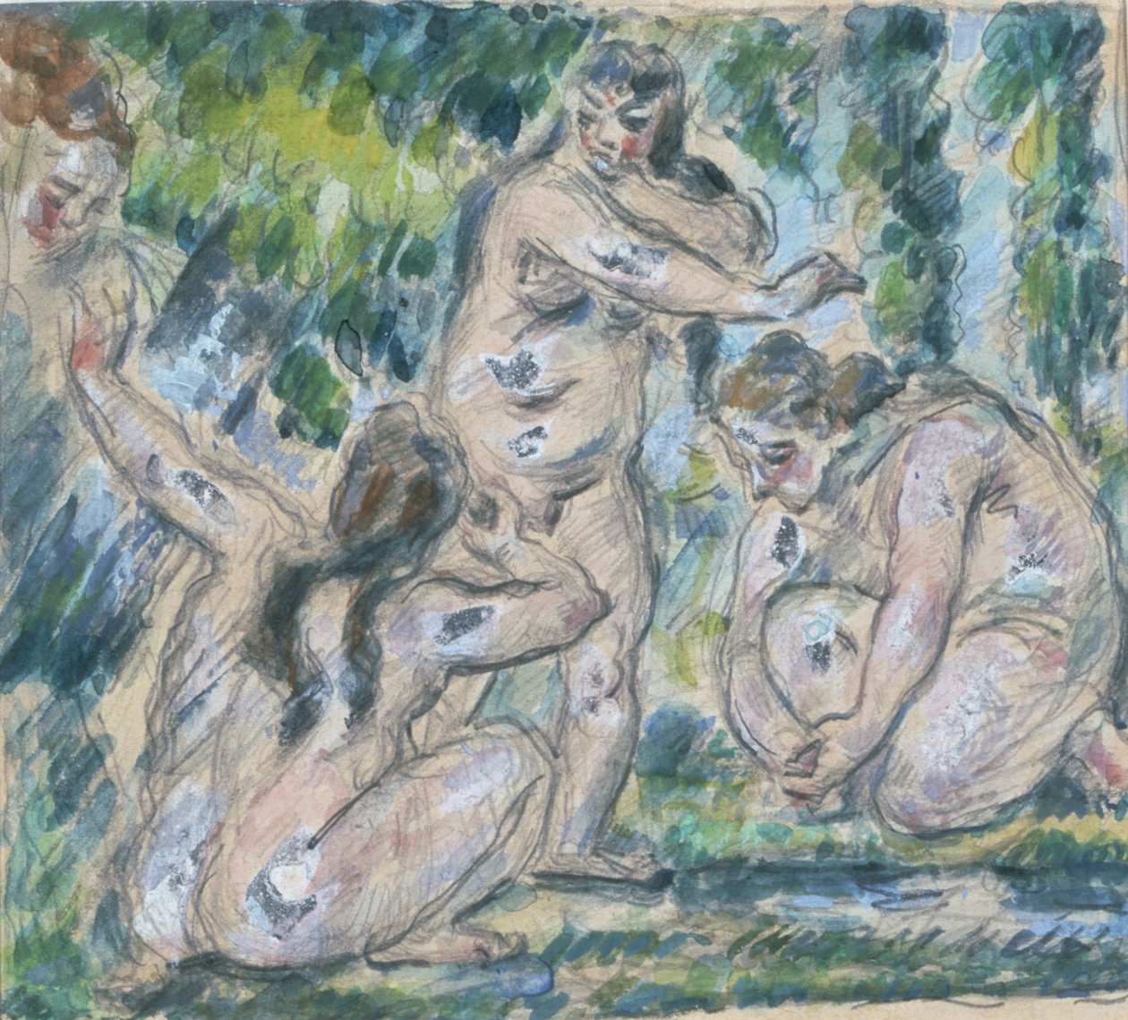 „Kąpiący”, 1875-77 autorstwa Paul Cézanne