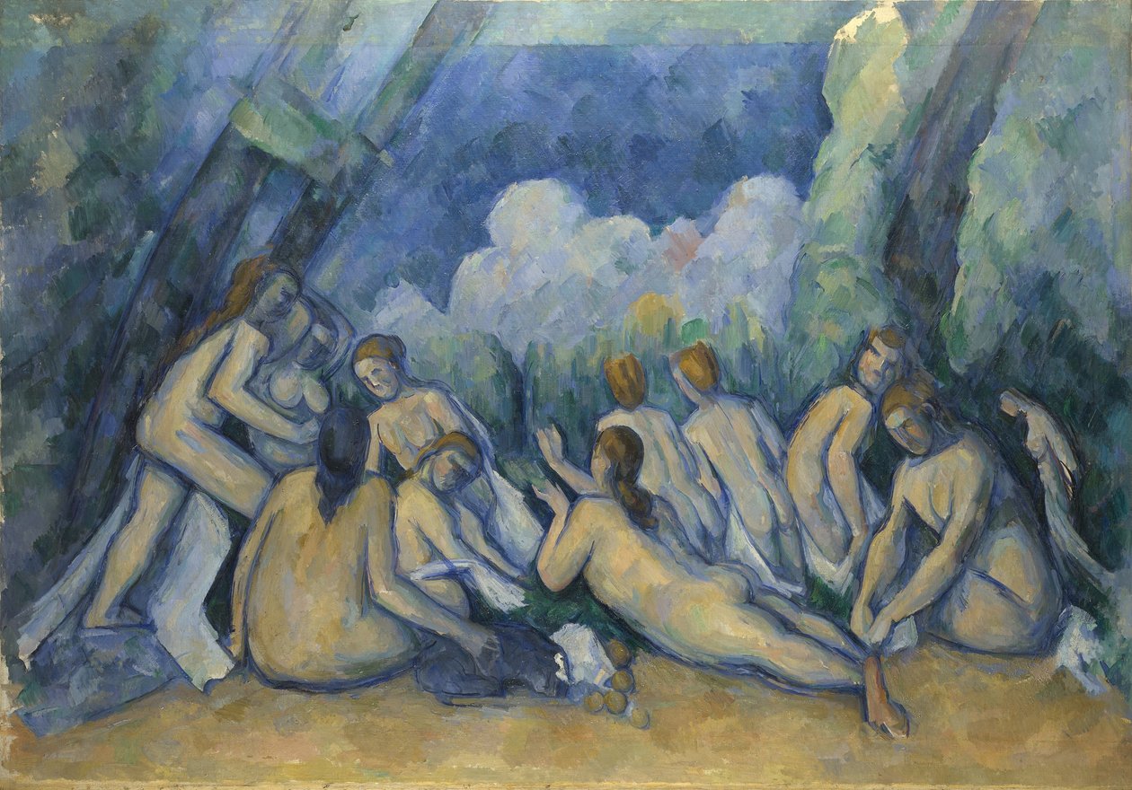 Kąpiący Wielcy Kąpiący, 1894-1905 autorstwa Paul Cézanne