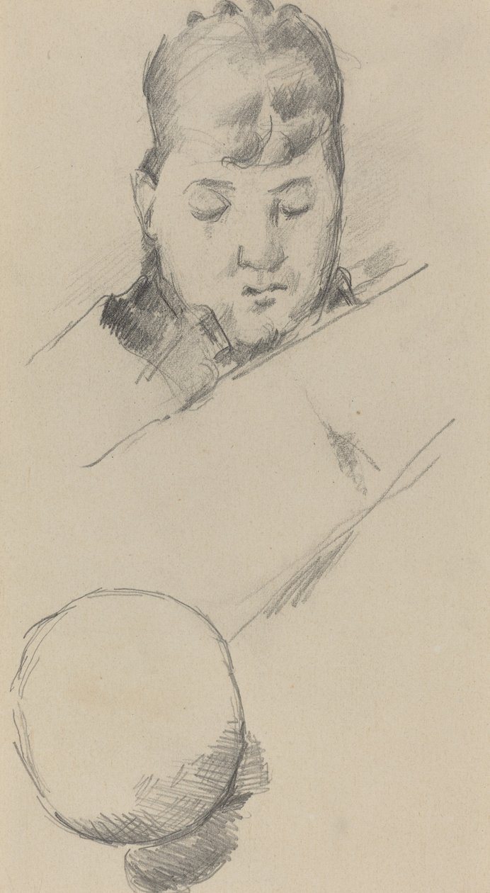 Popiersie Madame Cézanne [verso] autorstwa Paul Cézanne