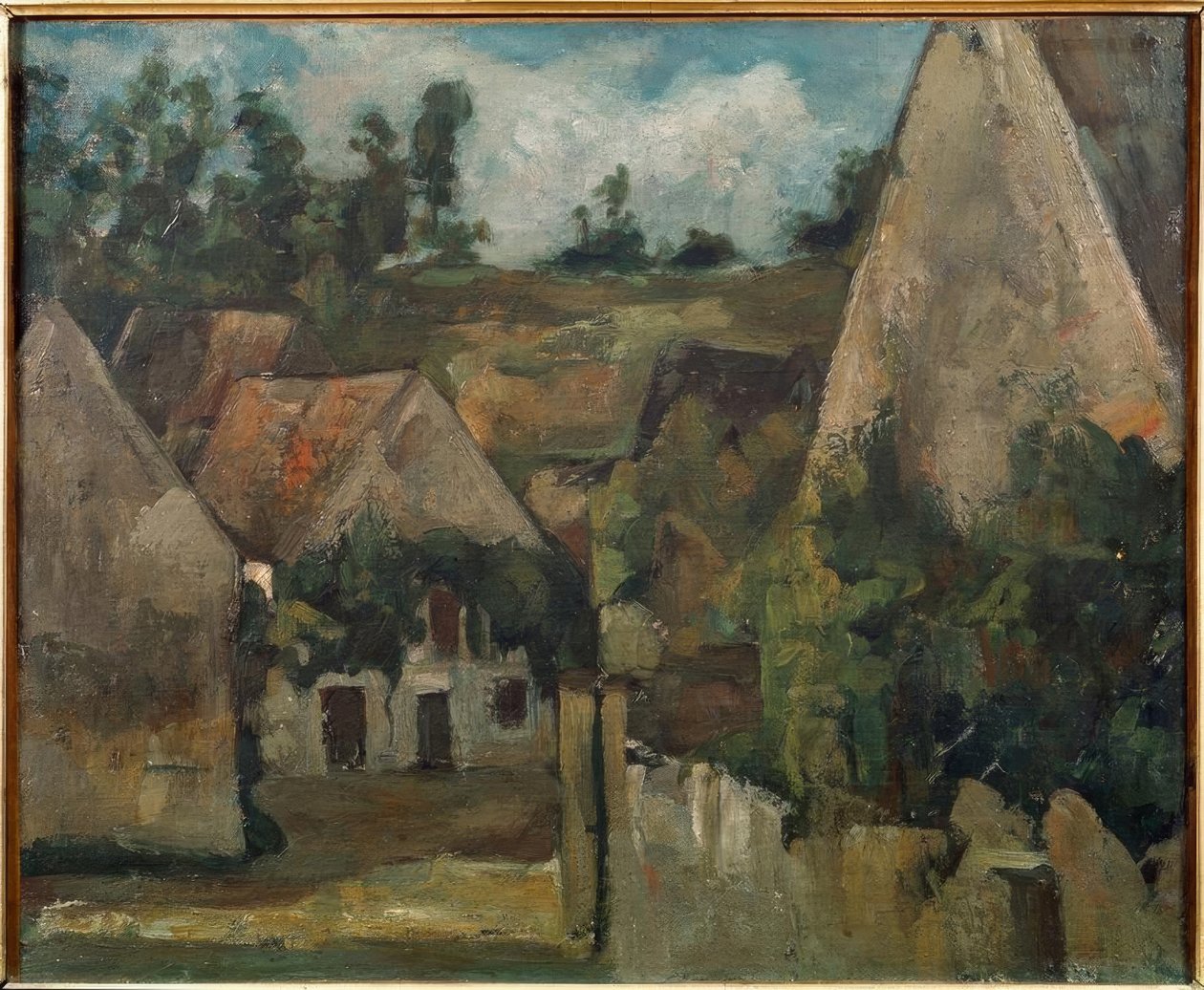 Skrzyżowanie rue Rémy w Auvers autorstwa Paul Cézanne