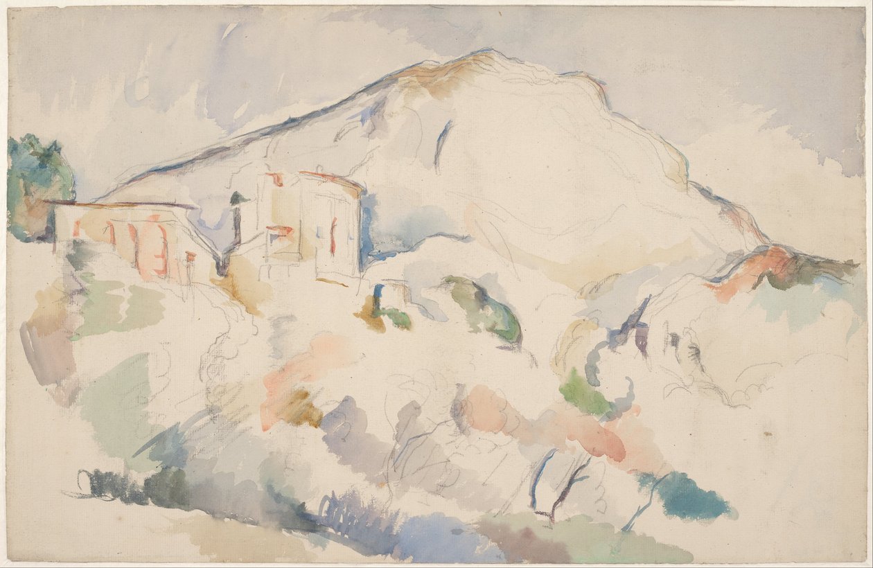 Château Noir i Mont Sainte-Victoire, ca. 1890-1895 autorstwa Paul Cézanne