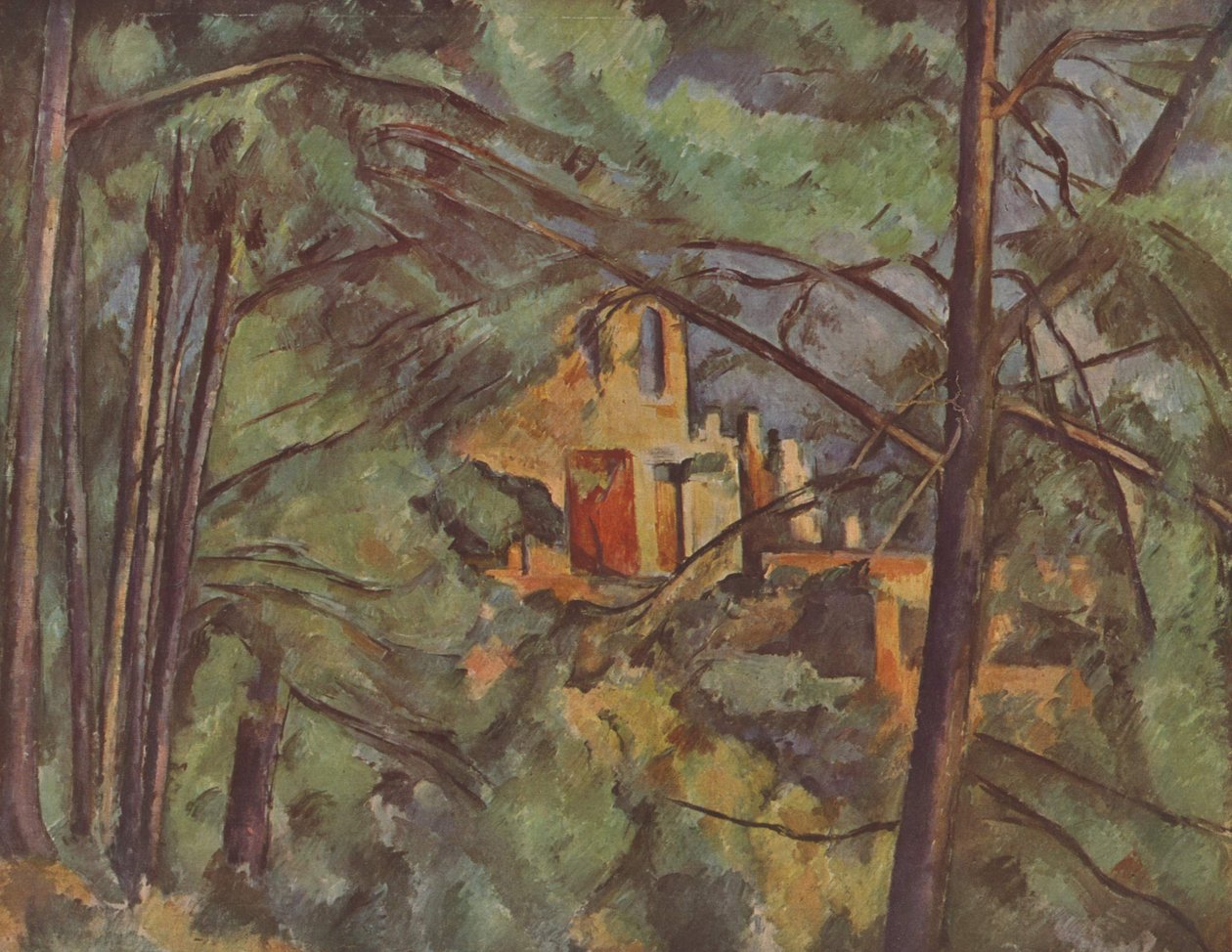 Château Noir za drzewami autorstwa Paul Cézanne