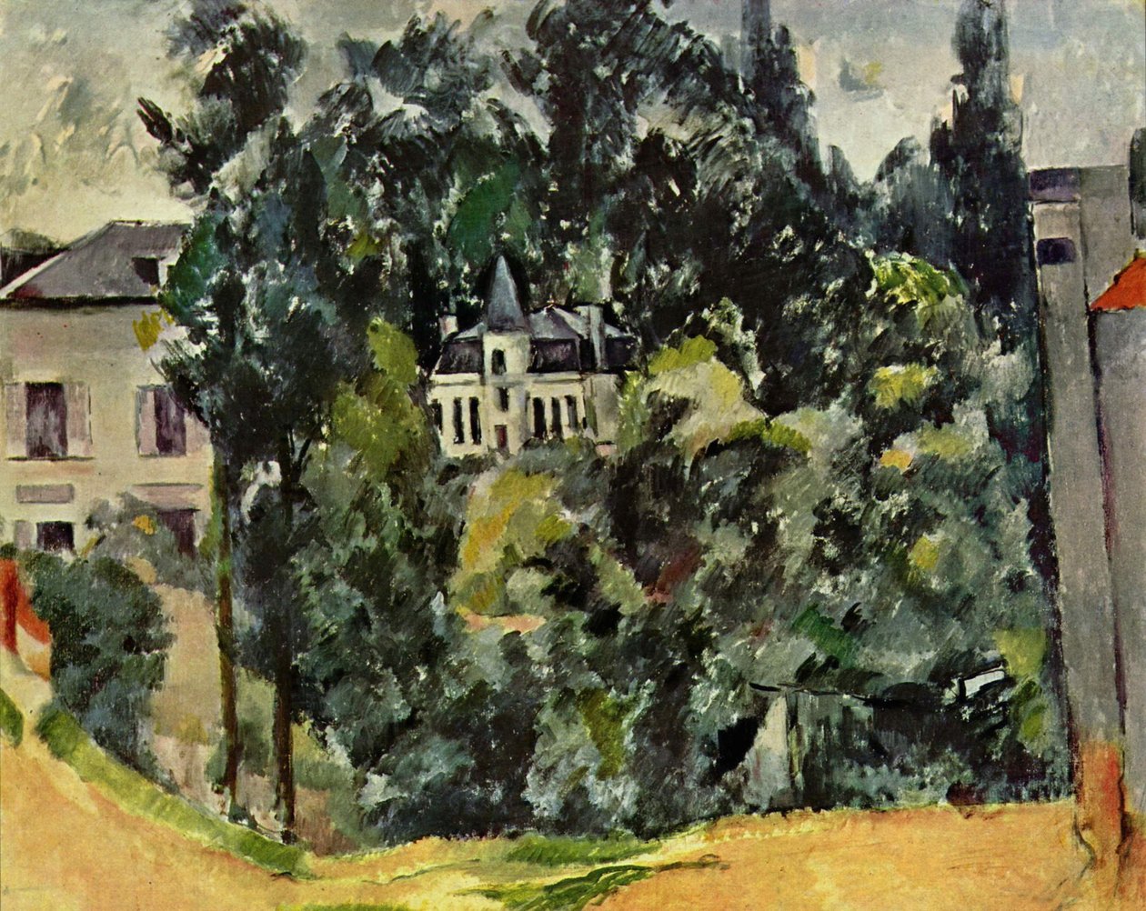 Zamek w pobliżu Paryża autorstwa Paul Cézanne