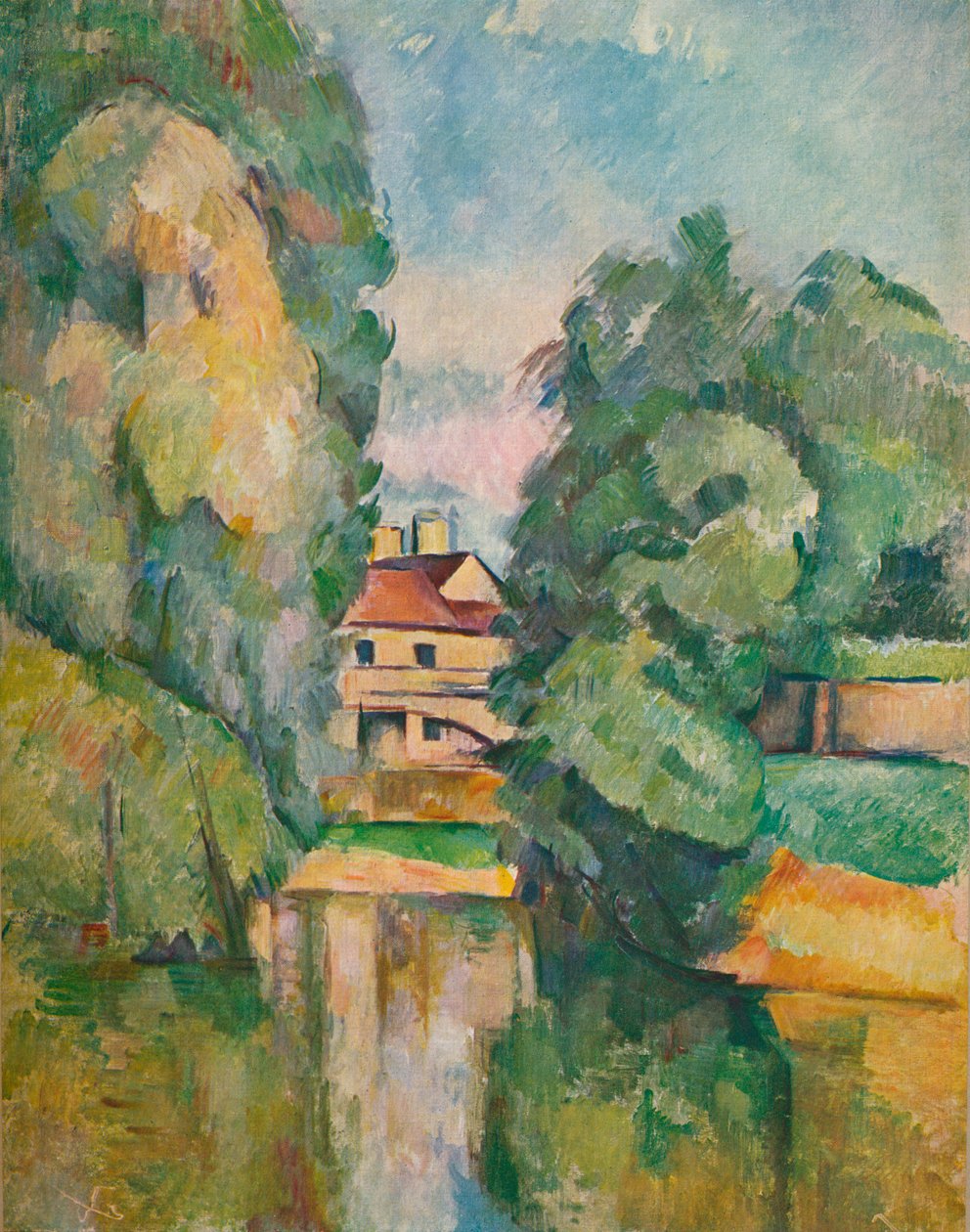 Wiejski dom nad rzeką, ok. 1890 autorstwa Paul Cézanne