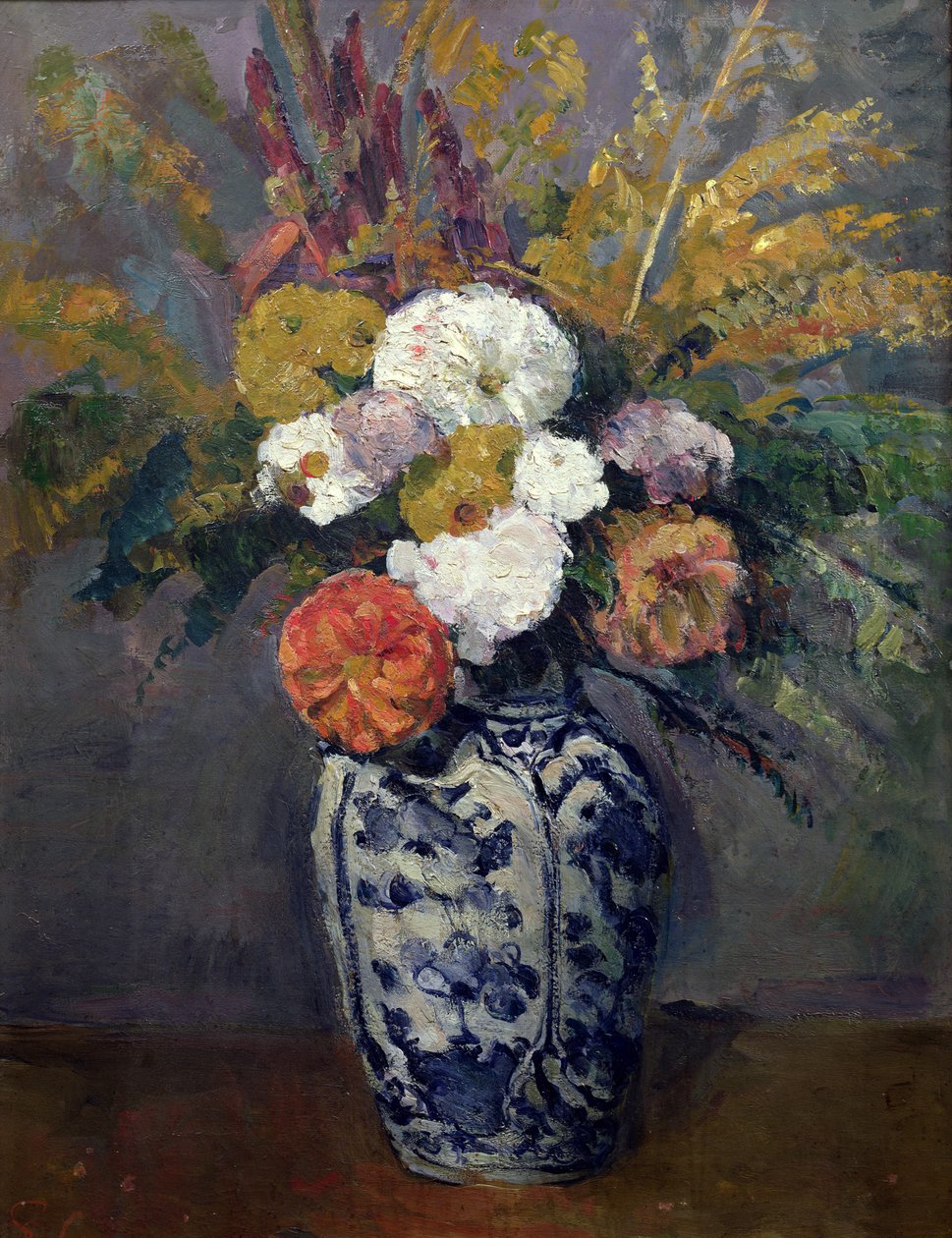 Dalie, ok.1873 autorstwa Paul Cézanne