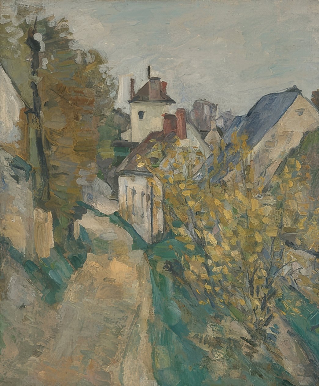 Das Haus des Dr. Gachet in Auvers-sur-Oise. 1872-73 autorstwa Paul Cézanne
