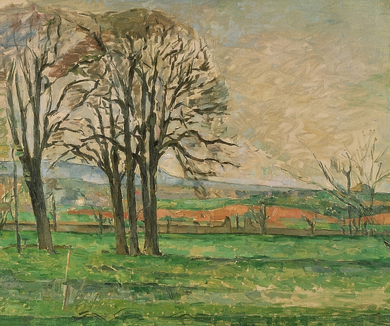 Nagie drzewa w Jas de Bouffan. 1885-86 autorstwa Paul Cézanne
