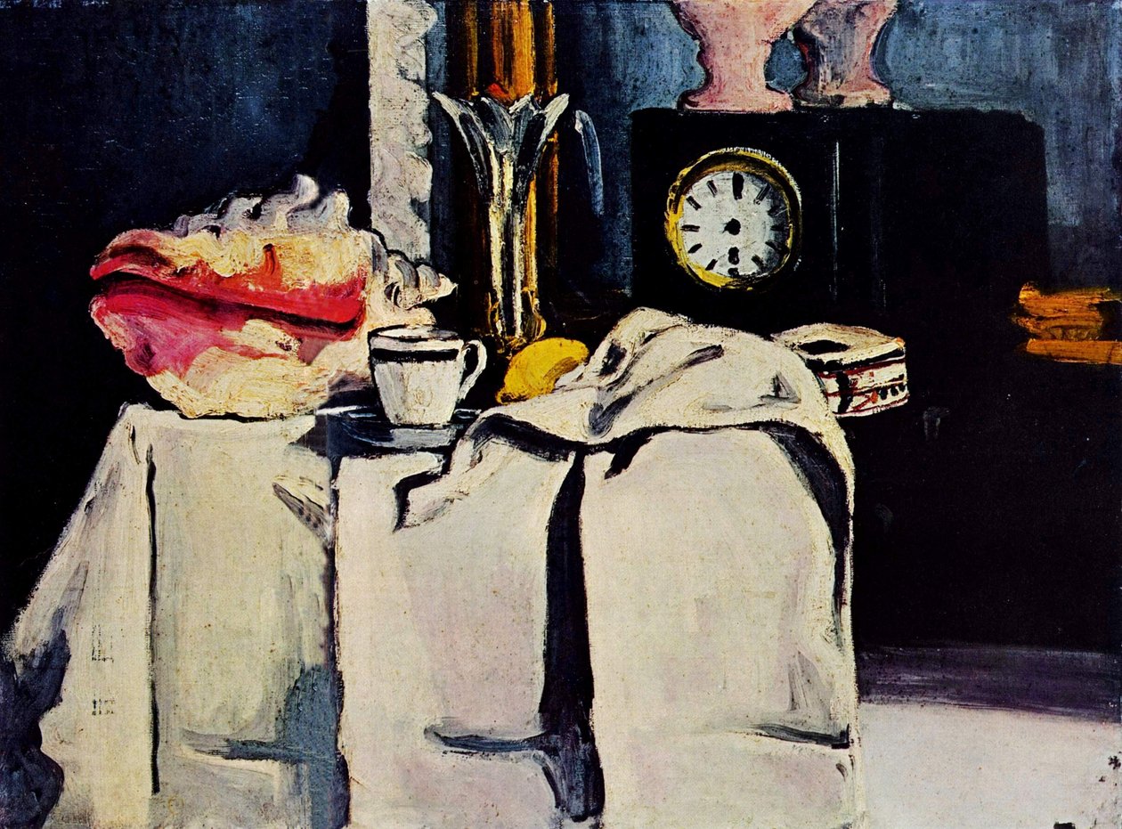 Zegar z czarnego marmuru autorstwa Paul Cézanne
