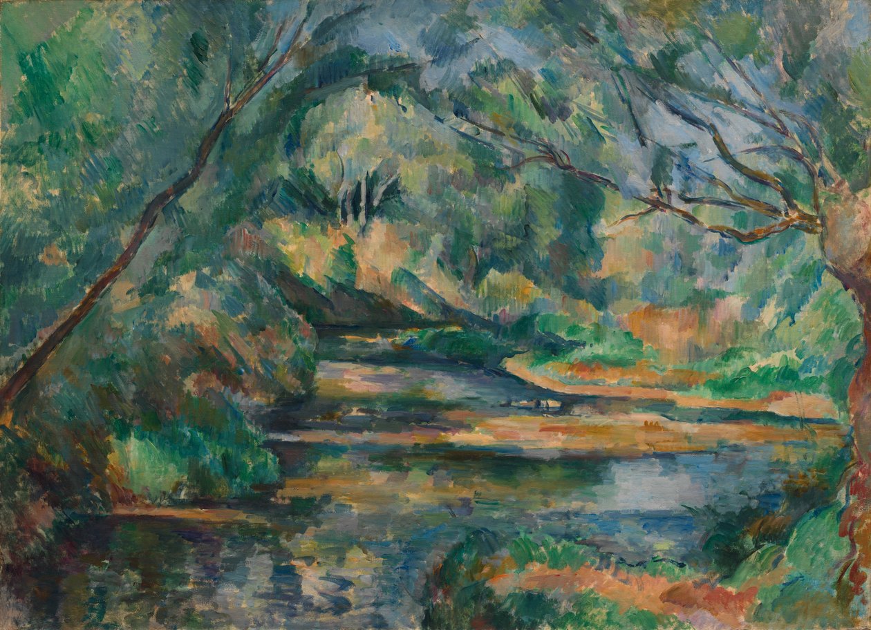 Płynąca woda w zaroślach autorstwa Paul Cézanne
