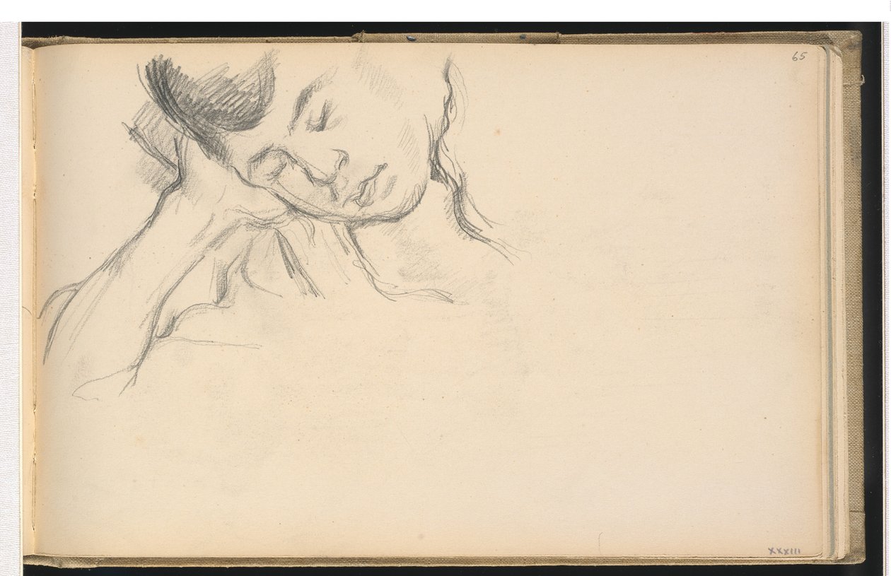 Figura z głową opartą na dłoni autorstwa Paul Cézanne