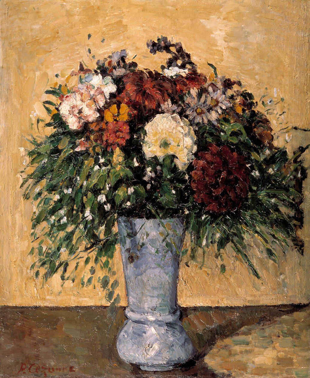 Kwiaty w niebieskim wazonie, 1873-1875 autorstwa Paul Cézanne