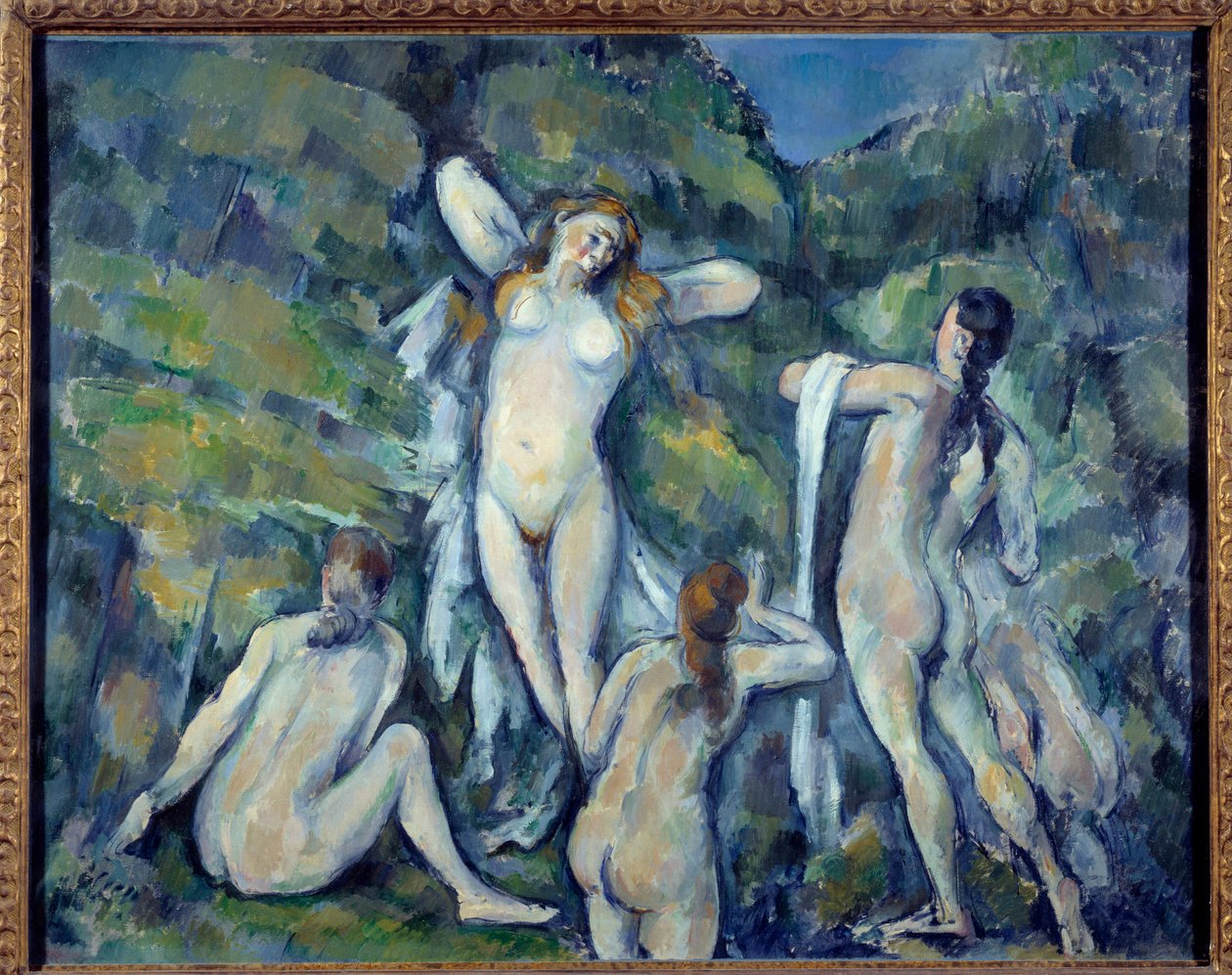 Obraz czterech kąpiących się Paula Cezanne
