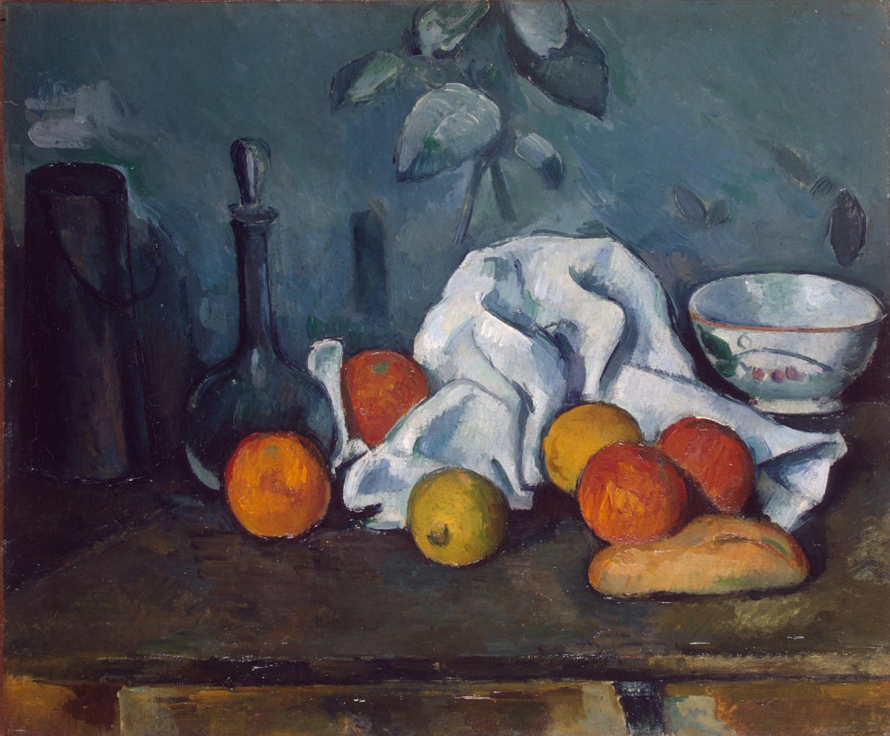 Dozownik mleka, karafka i miska Dozownik mleka, karafka i miska autorstwa Paul Cézanne