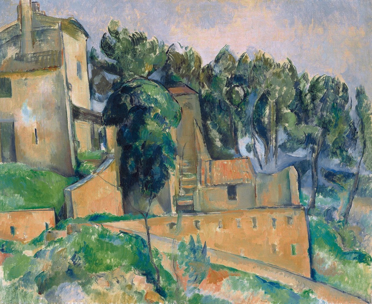 Francuski: La Maison de Bellevue Dom w Bellevue autorstwa Paul Cézanne
