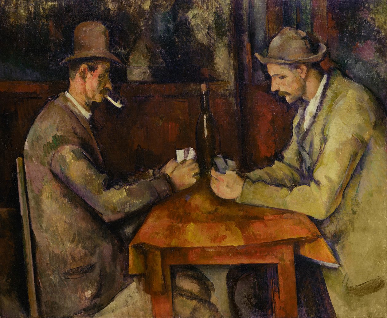 Francuski: Les Joueurs de cartes Gracze w karty autorstwa Paul Cézanne