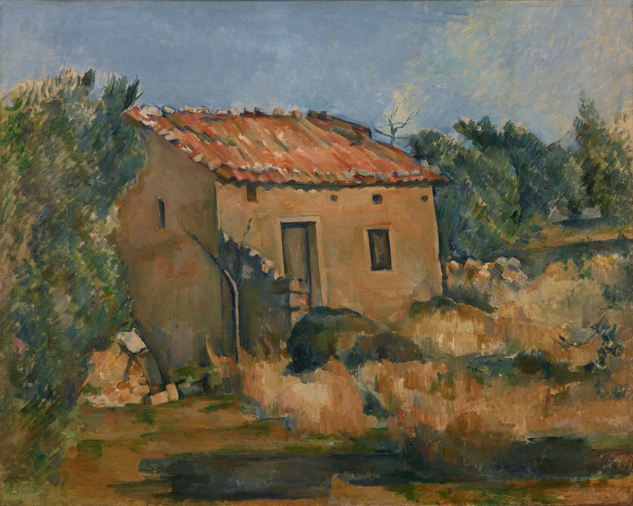 Francuski: Maison dans la campagne aixoise Opuszczony dom w pobliżu Aix-en-Provence autorstwa Paul Cézanne