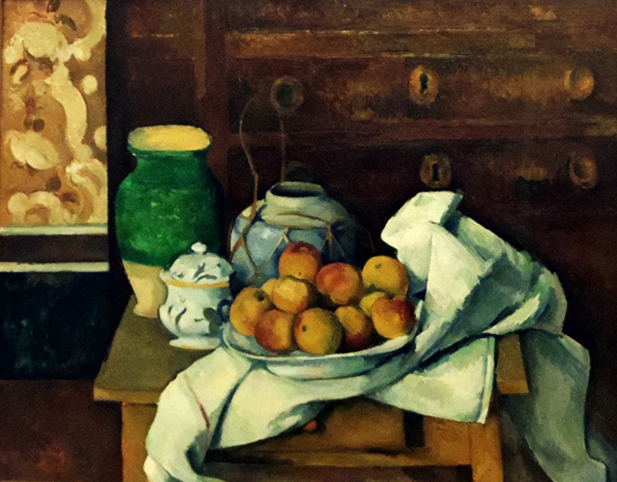Francuski:  Nature morte à la commode Martwa natura z komodą autorstwa Paul Cézanne