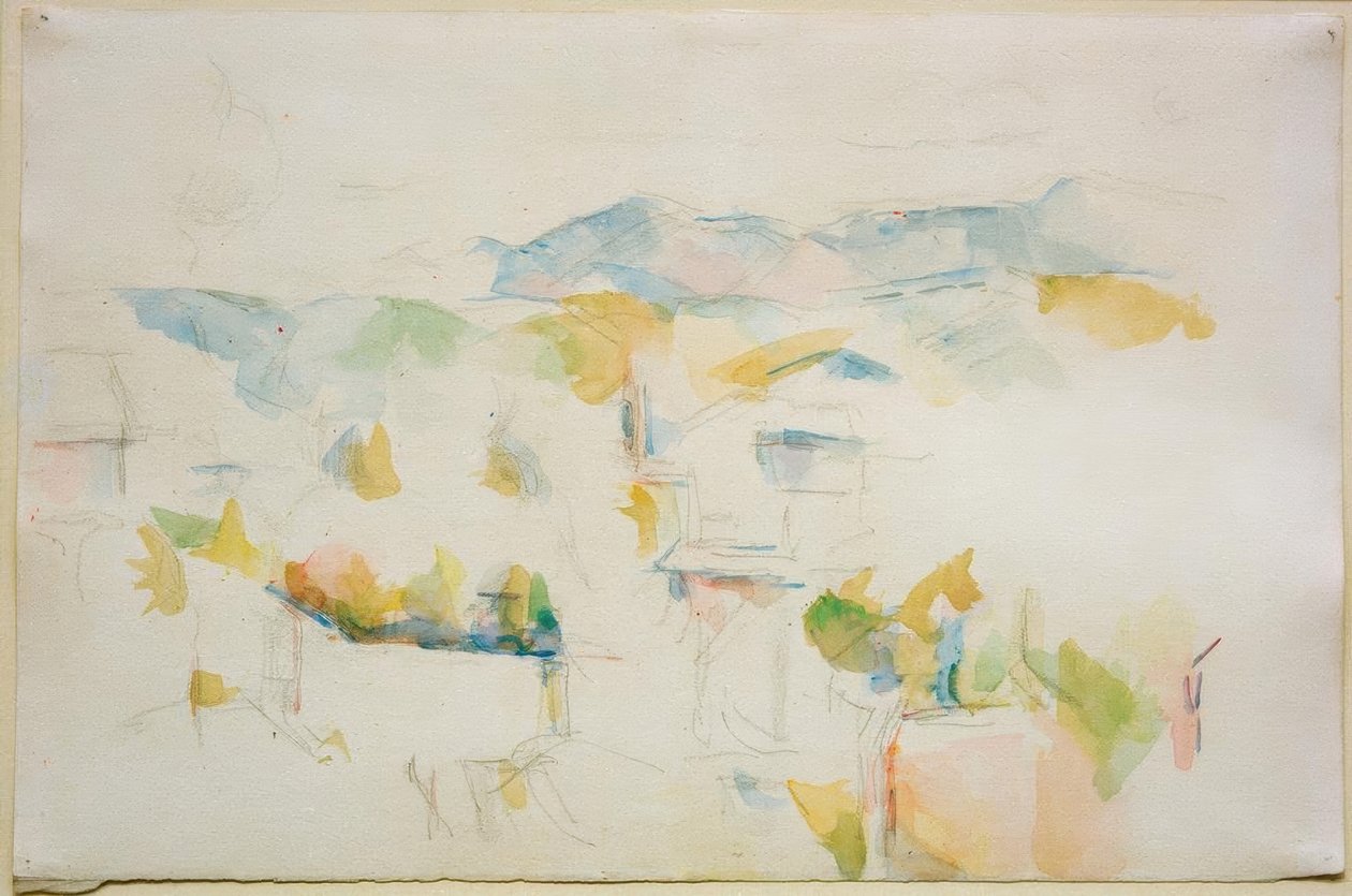 Górzysty krajobraz wokół Aix-en-Provence autorstwa Paul Cézanne