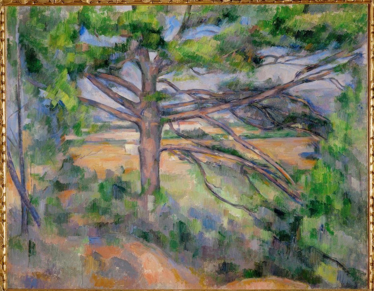 Duża sosna i czerwona ziemia autorstwa Paul Cézanne
