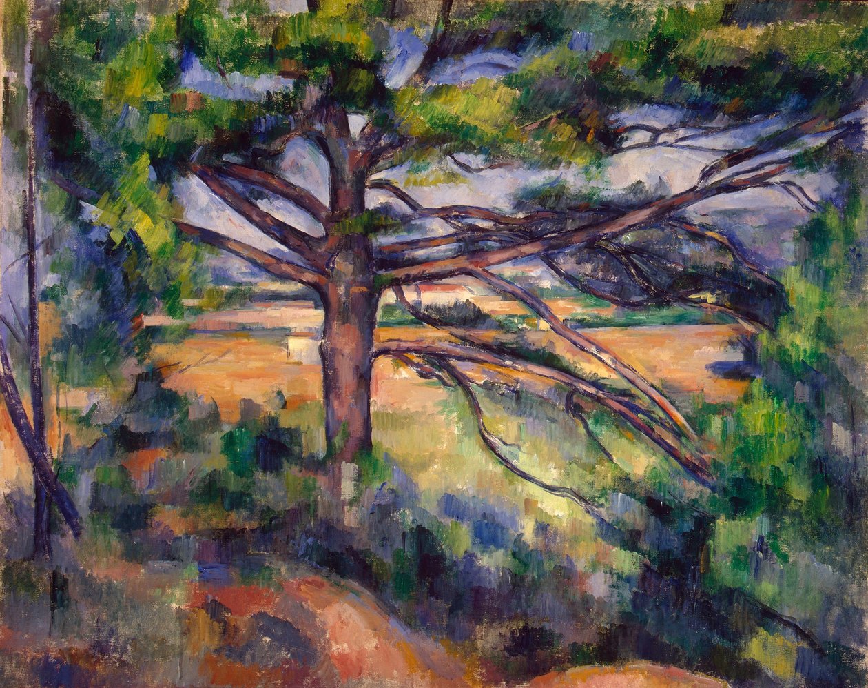 Duża sosna i czerwona ziemia autorstwa Paul Cézanne