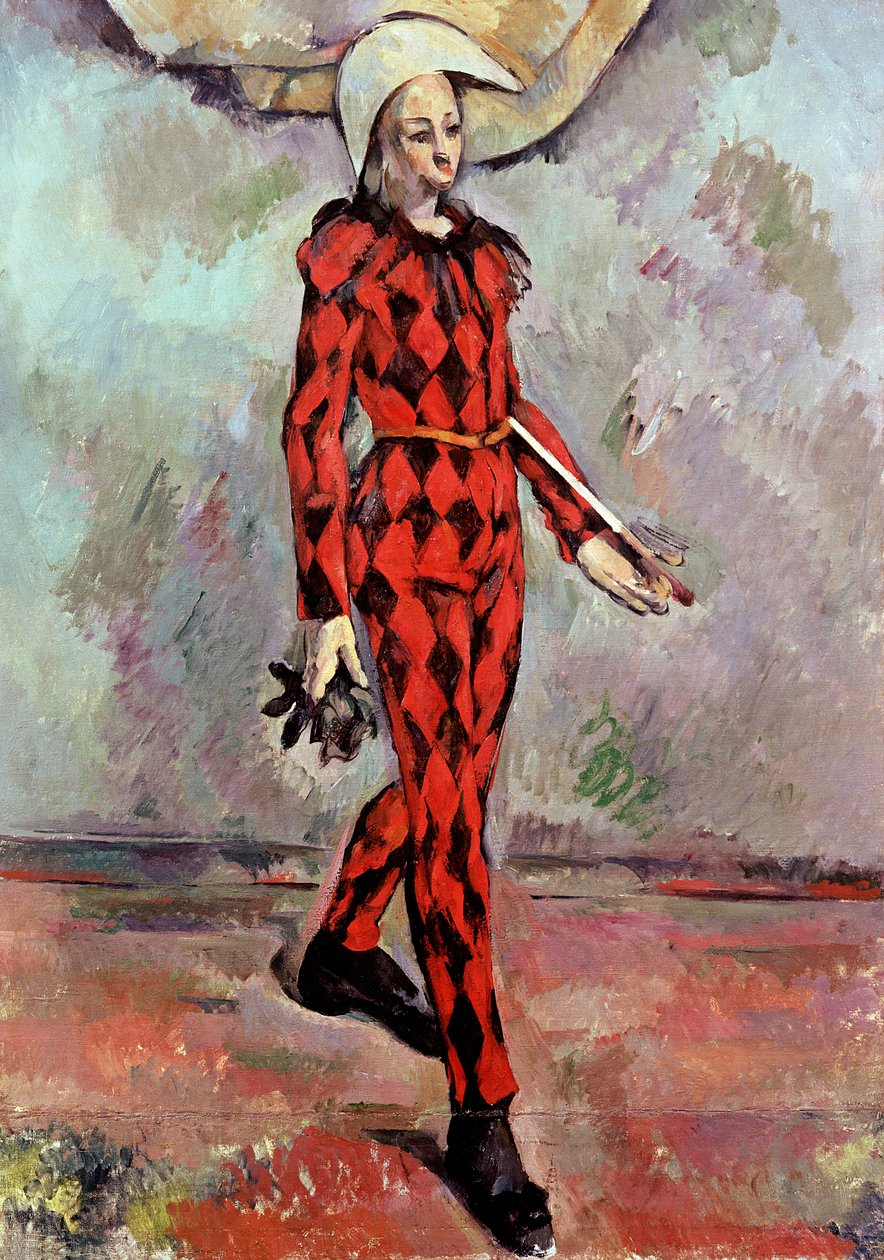 Arlekin, 1890 autorstwa Paul Cézanne
