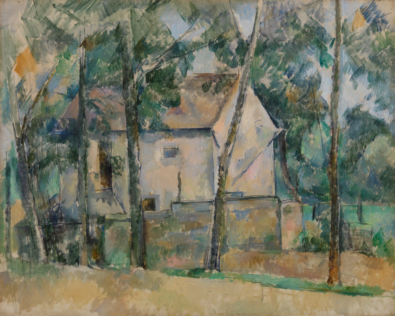 Dom i drzewa autorstwa Paul Cézanne