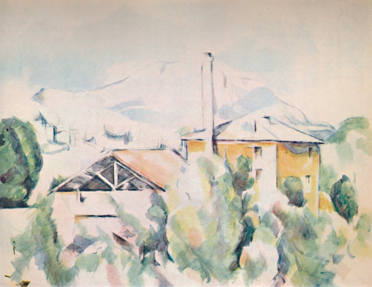 Domy w krajobrazie, 1923 autorstwa Paul Cézanne
