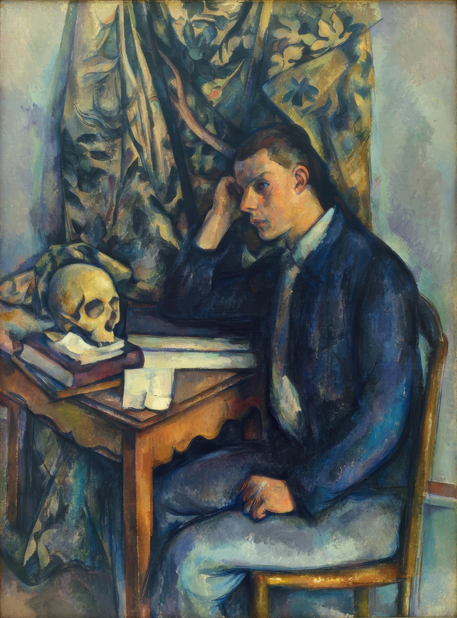 Młody mężczyzna z czaszką autorstwa Paul Cézanne