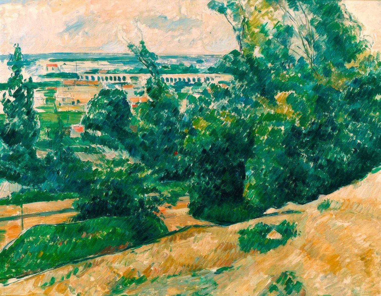 Akwedukt w kanale Verdon na północ od Aixen-Provence autorstwa Paul Cézanne